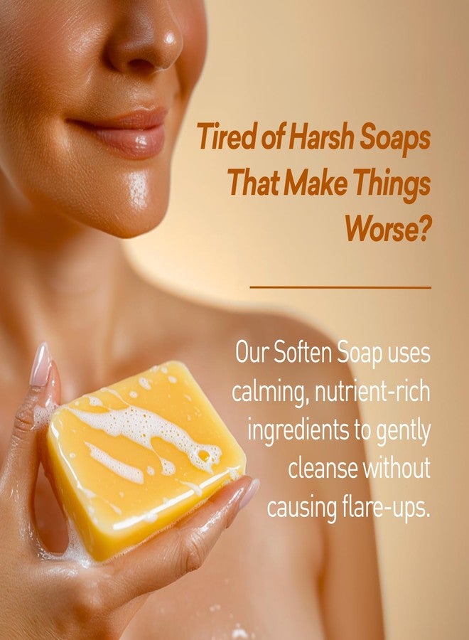 Just Nutritive Psoriasis Soften Skin Soap | Calms Psoriasis, Eczema, & Dry Itchy Skin | Natural Psoriasis Treatment for Men and Woman | Soap to Combat Flare Ups 4 Oz - Image 2